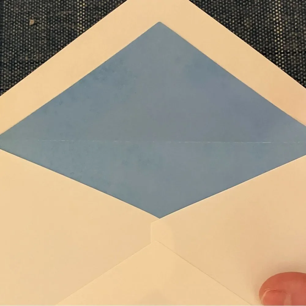 3 White and Blue Envelopes